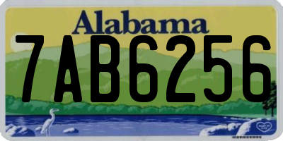 AL license plate 7AB6256