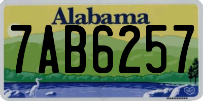AL license plate 7AB6257