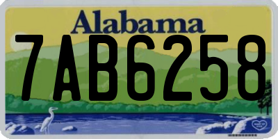 AL license plate 7AB6258