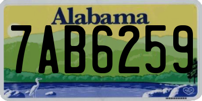 AL license plate 7AB6259
