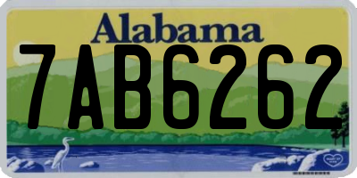 AL license plate 7AB6262