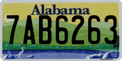 AL license plate 7AB6263