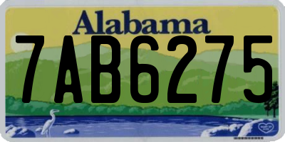 AL license plate 7AB6275