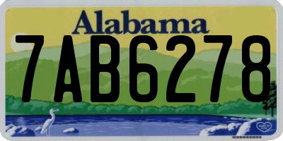 AL license plate 7AB6278