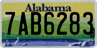 AL license plate 7AB6283