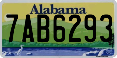 AL license plate 7AB6293