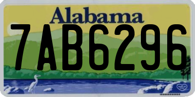 AL license plate 7AB6296