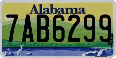 AL license plate 7AB6299