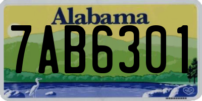 AL license plate 7AB6301