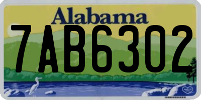 AL license plate 7AB6302