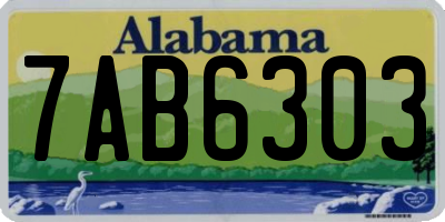 AL license plate 7AB6303