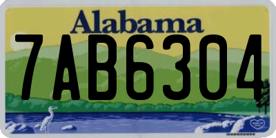 AL license plate 7AB6304
