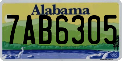 AL license plate 7AB6305