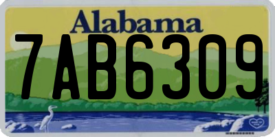 AL license plate 7AB6309