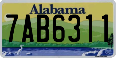 AL license plate 7AB6311