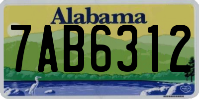 AL license plate 7AB6312