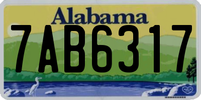 AL license plate 7AB6317