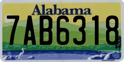 AL license plate 7AB6318