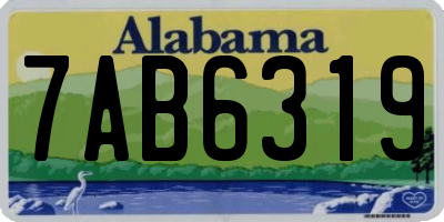 AL license plate 7AB6319