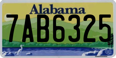 AL license plate 7AB6325
