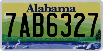 AL license plate 7AB6327