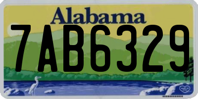 AL license plate 7AB6329