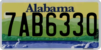 AL license plate 7AB6330