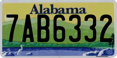 AL license plate 7AB6332