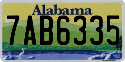 AL license plate 7AB6335