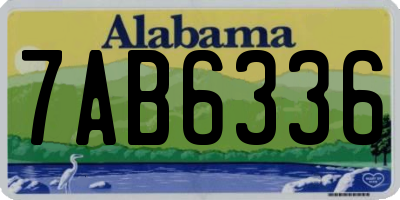 AL license plate 7AB6336