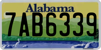 AL license plate 7AB6339