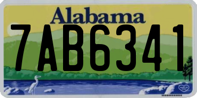 AL license plate 7AB6341