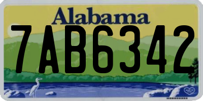 AL license plate 7AB6342