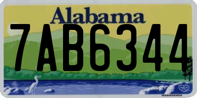 AL license plate 7AB6344