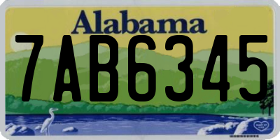 AL license plate 7AB6345