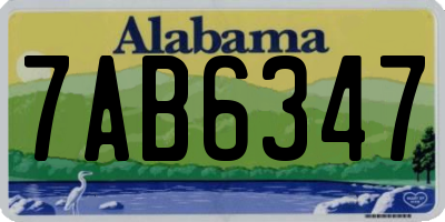 AL license plate 7AB6347