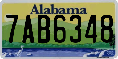 AL license plate 7AB6348