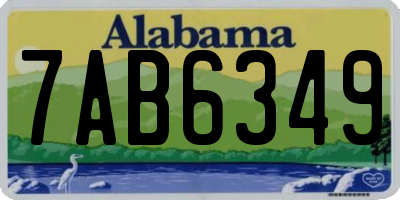 AL license plate 7AB6349