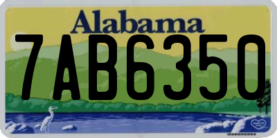 AL license plate 7AB6350