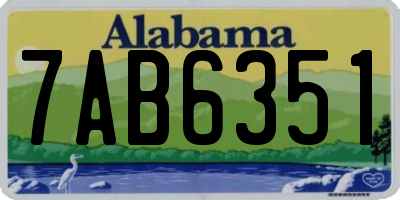 AL license plate 7AB6351