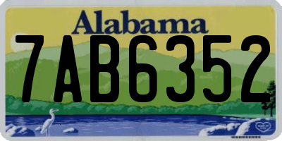 AL license plate 7AB6352