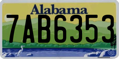 AL license plate 7AB6353