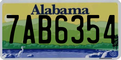 AL license plate 7AB6354