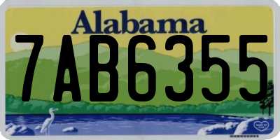 AL license plate 7AB6355