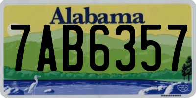 AL license plate 7AB6357