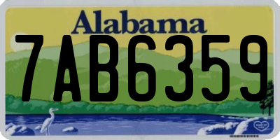 AL license plate 7AB6359