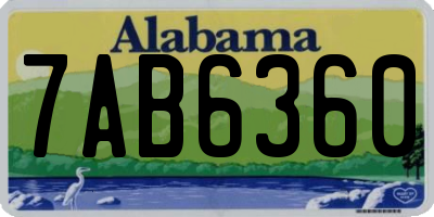 AL license plate 7AB6360