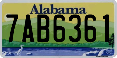 AL license plate 7AB6361