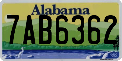 AL license plate 7AB6362