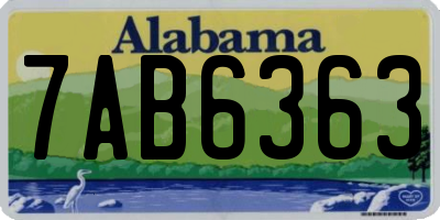 AL license plate 7AB6363